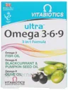 VITABIOTICS Ultra Omega 3-6-9 kapsulas, 60 gab.