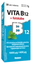 VITABALANS Vita B12 + folskābe 1000 µg /400 µg sūkājamās tabletes, 30 gab.