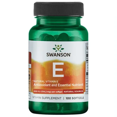 SWANSON, E vitamīns, dabīgs, kapsulas, N100