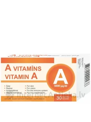 A VITAMĪNS kapsulas, 30 gb.