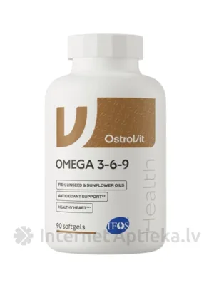 OstroVit Kapsulas Omega 3-6-9, 90 gb.