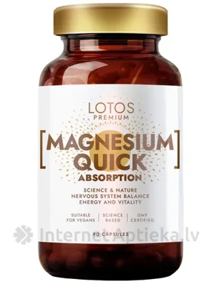 LOTOS PREMIUM Magnesium Quick Absorption, 90 kapsulas