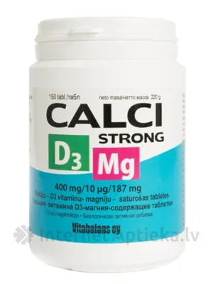 CALCI STRONG Mg  + D3 tabletes, N150