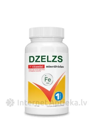 Dzelzs + vitamīni un minerālvielas tabletes, 30 gb.