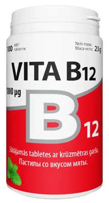 VITABALANS Vita B12 tabletes, 100 gab.