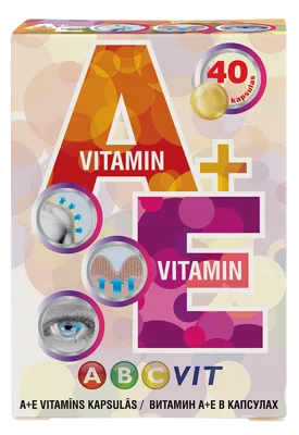 ABC VIT A+E Vitamin kapsulas, 40 gab.
