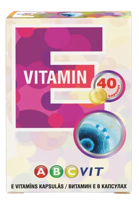 ABC VIT E Vitamin kapsulas, 40 gab.