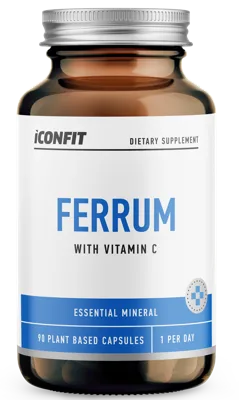 ICONFIT Ferrum Dzelzs 20mg + Vitamīns C 100mg, 90 kapsulas