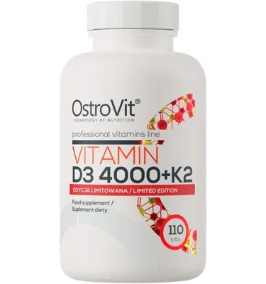 OSTROVIT Vitamin D3 4000 IU + K2 tabletes, 110 gab.