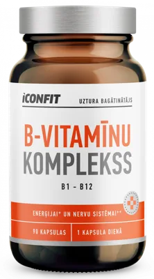 ICONFIT Vitamin B Complex kapsulas, 90 gab.