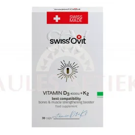 SWISS OVIT Vitamin D3 4000 IU +K2 kapsulas, 30 gab.