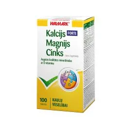 WALMARK KALCIJS-MAGNIJS-CINKS Forte tabletes, 100 gab.