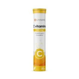 LIVSANE C vitamīns 240 mg šķīstošās tabletes N20