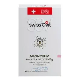 SWISS OVIT MAGNESIUM MALATE 150mg + VIT. B6, 30 kapsulas