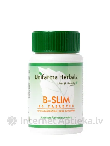 Unifarma Herbals B-Slim tabletes, 60 gb.