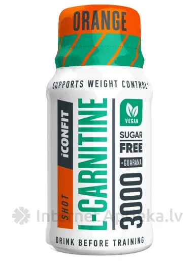 ICONFIT L-CARNITINE SHOT Ar apelsīnu garšu, 60 ml