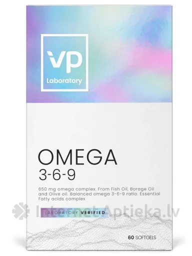 VP Laboratory Omega 3-6-9 kapsulas, 60 gb.
