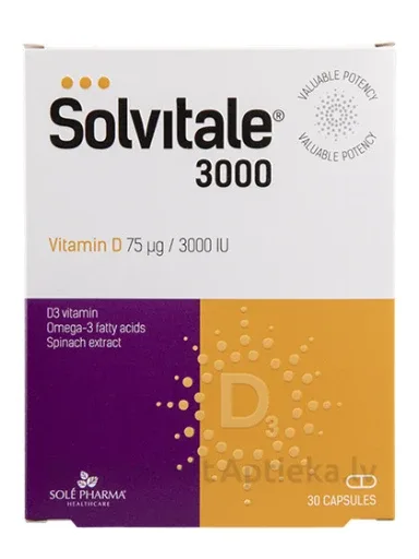 Solvitale D+Omega-3, 30 kapsulas