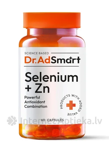 Dr. AD Smart Selenium + Zn kapsulas, 60 gb.