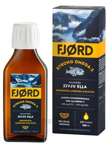 FJORD Omega-3 zivju eļļa, 100 ml