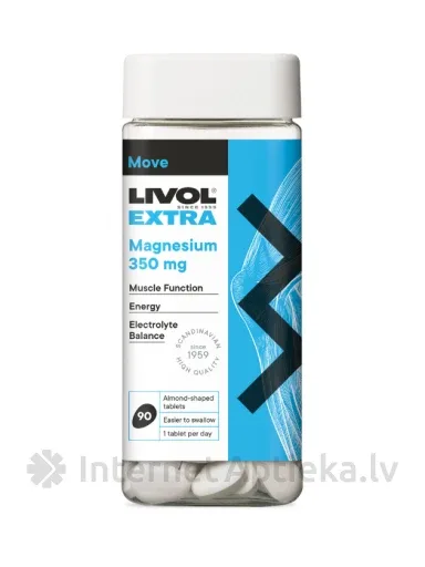 LIVOL EXTRA MAGNESIUM 350mg, 90 tabletes