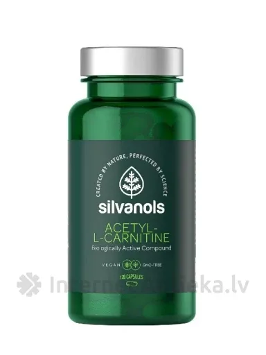 SILVANOLS kapsulas ACETYL-L-CARNITINE, 120 gab.