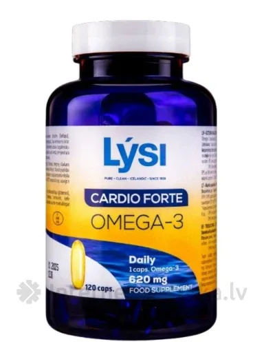 LYSI Omega-3 Cardio Forte kapsulas, 120 gab.