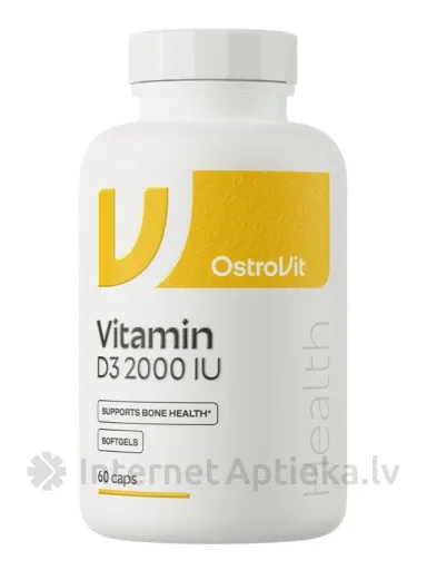 OstroVit Vitamin D3 2000 IU kapsulas, 60 gb.