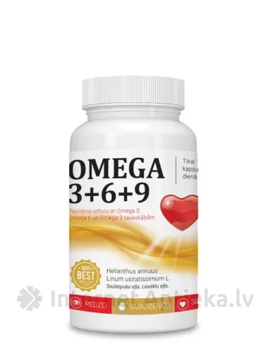 Omega 3+6+9 1000 mg kapsulas, 30 gb.