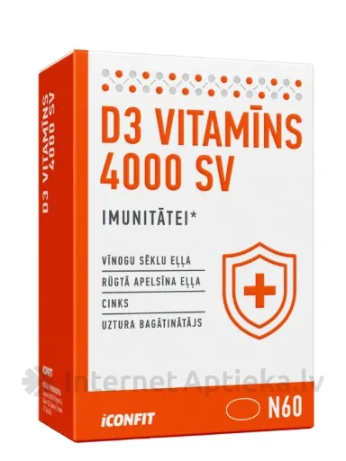 ICONFIT D3 Vitamin 4000 SV kapsulas, 60 gab.