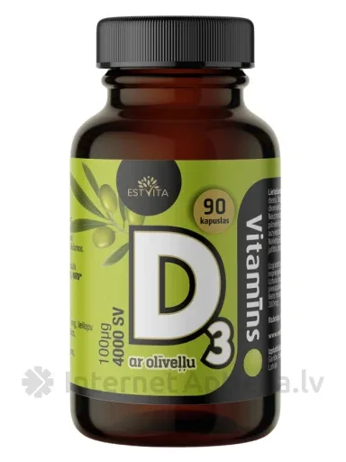 Vitamīns D3 4000 SV, 90 kapsulas