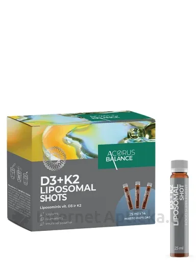 Acorus Balance D3+K2 Liposomal pudelītes, 14*25 ml