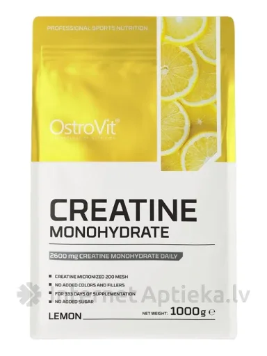 OstroVit 100% Creatine Monohydrate Lemon Pulveris, 1000 g