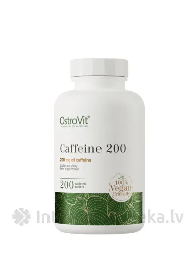 OstroVit Caffeine 200 mg VEGE tabletes, 200 gb.