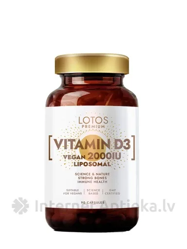 LOTOS PREMIUM Liposomal Vitamin D3 Vegan 2000IU, 90 kapsulas