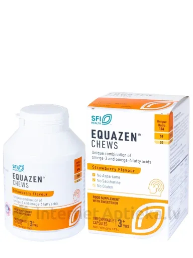 EQUAZEN Chew Strawberry košļājamās kapsulas, 180 gab.