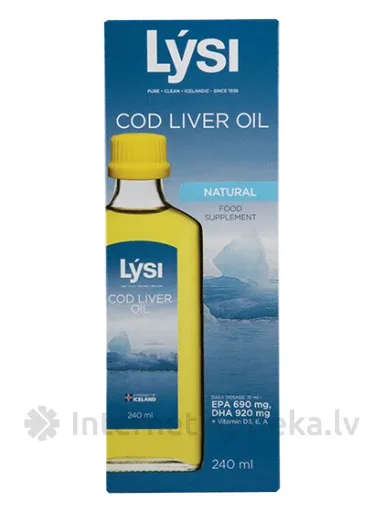 Lysi mencu aknu eļļa ar dabīgu garšu, 240 ml