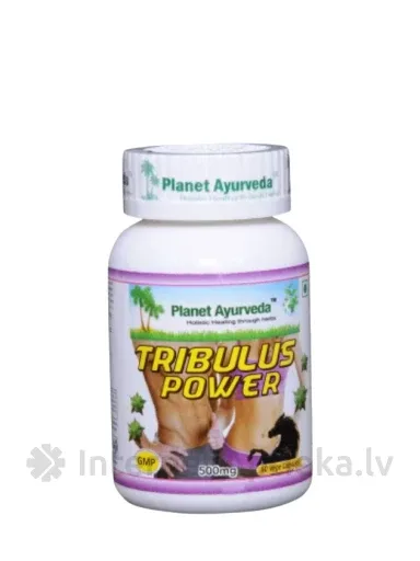Planet Ayurveda® Tribulus Power vīriešu veselībai, 60 kapsulas