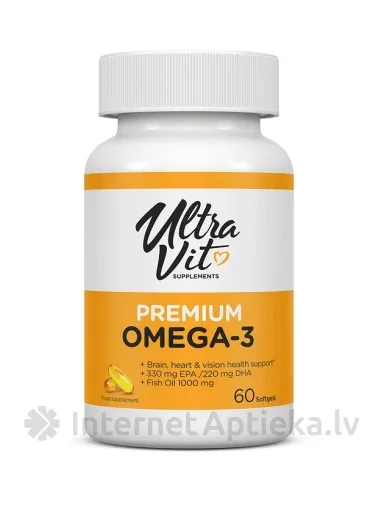 UltraVit Premium Omega-3, 60 kapsulas
