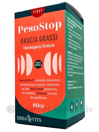ERBA VITA Peso Stop Brucia Grassi svara kontrolei, 80 tabletes