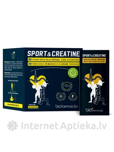 Biofarmacija SPORT & CREATINE pulveris, 28 paciņas