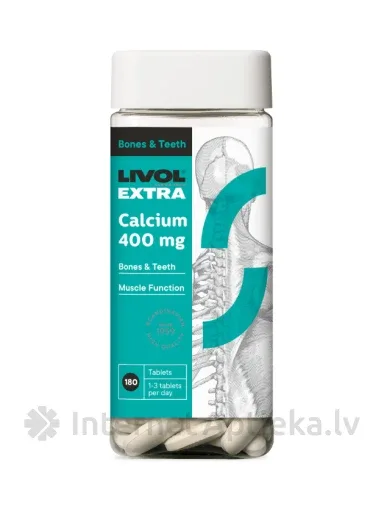 LIVOL EXTRA Calcium 400 mg, 180 gb.