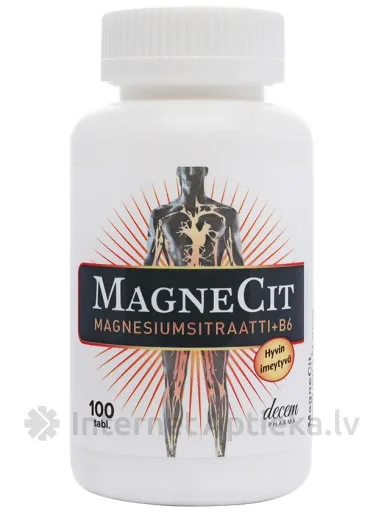 MAGNECIT magnija citrāts+B6, 100 tabletes