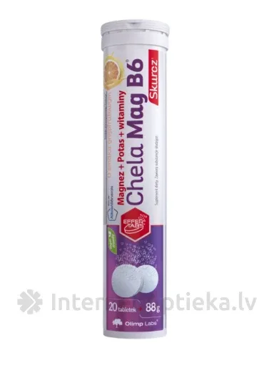 OLIMP LABS Chela Mag B6® CRAMP effertabs, 20 putojošo tablešu