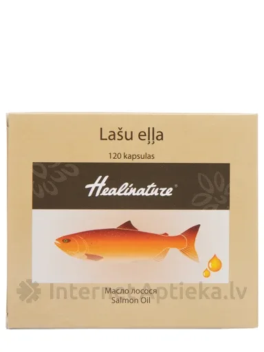 Healinature Lašu eļļa, 120 kapsulas