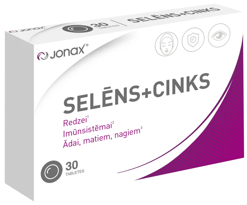 JONAX Selēns + Cinks tabletes, 30 gab.