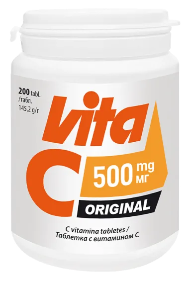 VITABALANS Vita C Original 500 mg tabletes, 200 gab.