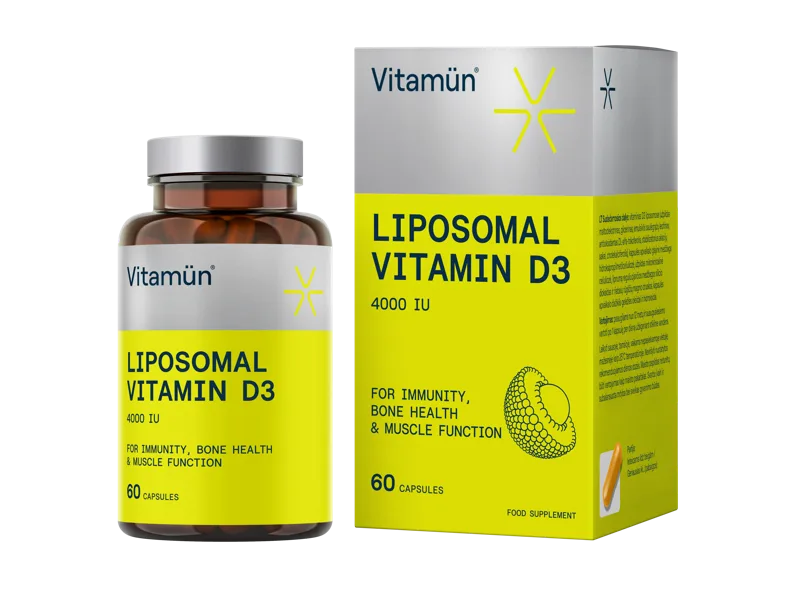 VITAMUN Liposomal Vitamin D3 kapsulas, 60 gab.