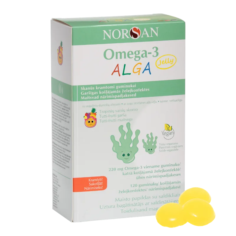 NORSAN Omega-3 želejas konfektes, 120 gab.