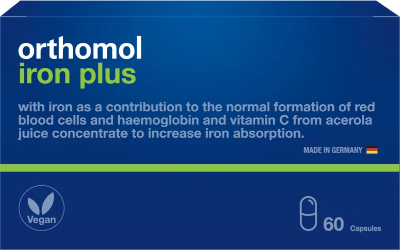 ORTHOMOL kapsulas IRON PLUS, 60 gab.
